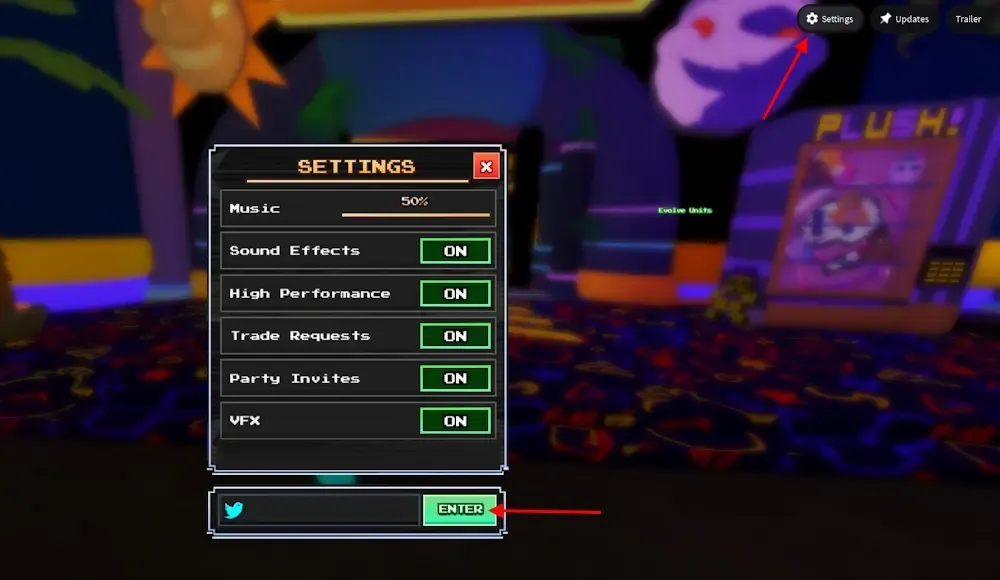 Click the ENTER button