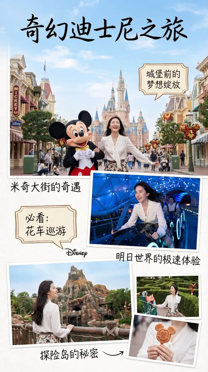 Magazine-style travel photo collection