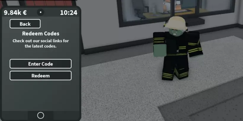 Select the Redeem Codes option.