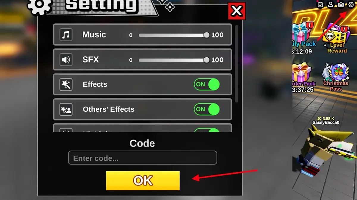 Click OK to redeem the rewards.