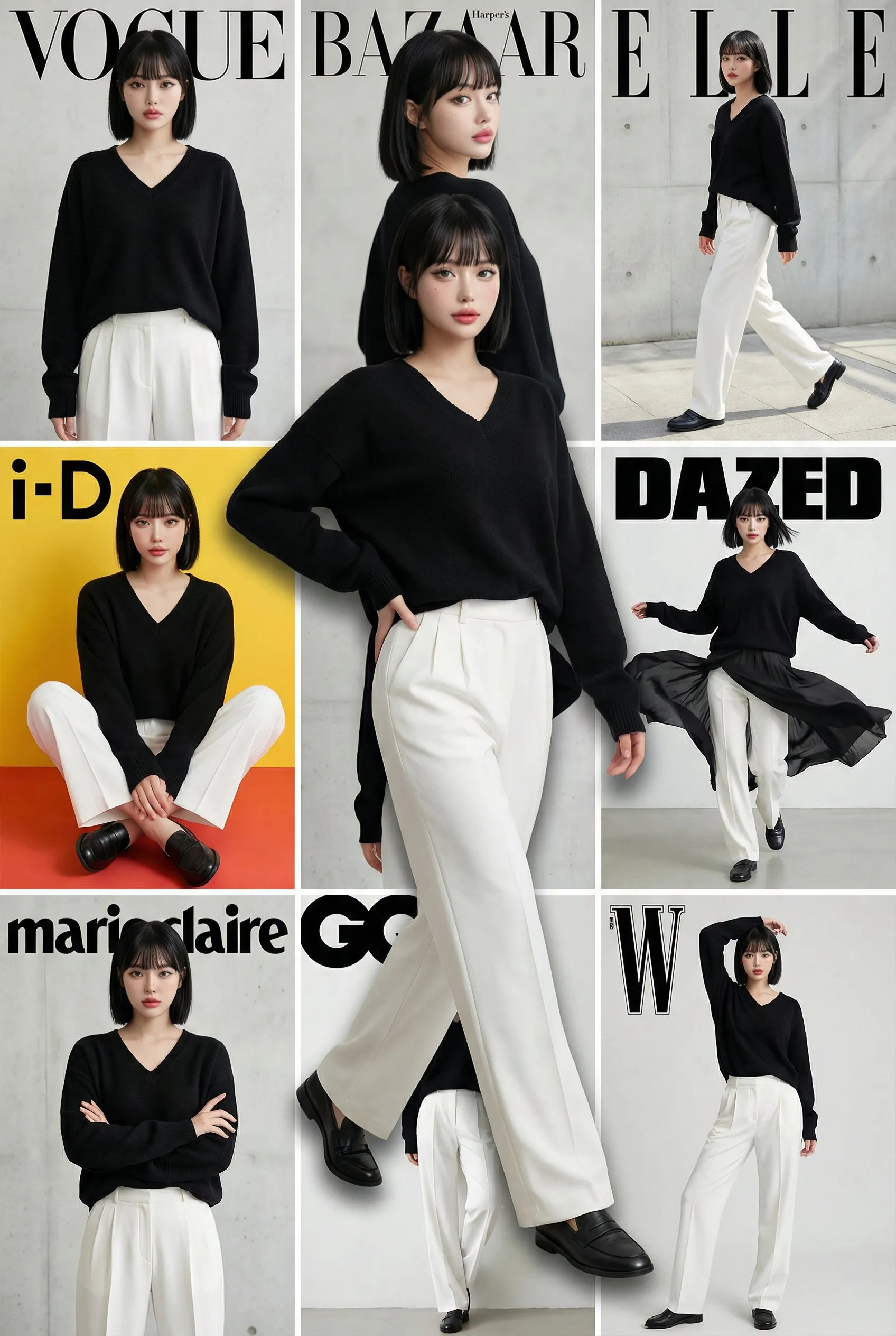 9-grid layout + naked 3D