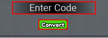 Enter Code box