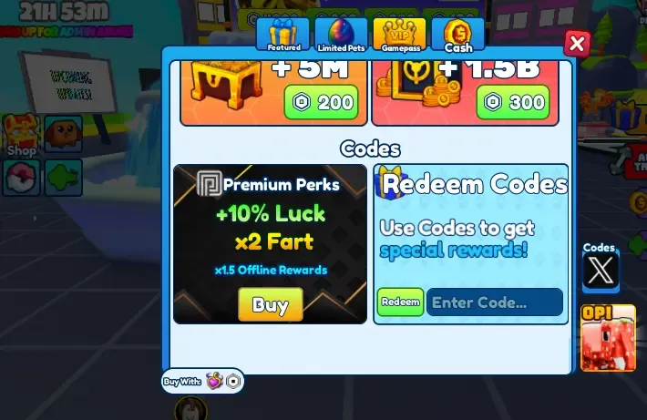 Enter the code Hit the redeem button