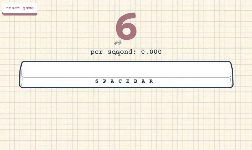 SPACEBAR CLICKER Gameplay Screenshot 2