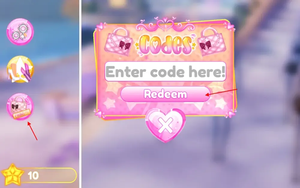 Click the Redeem button