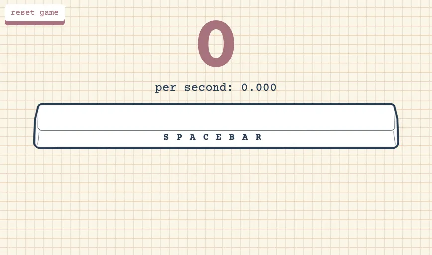 SPACEBAR CLICKER Gameplay Screenshot 1