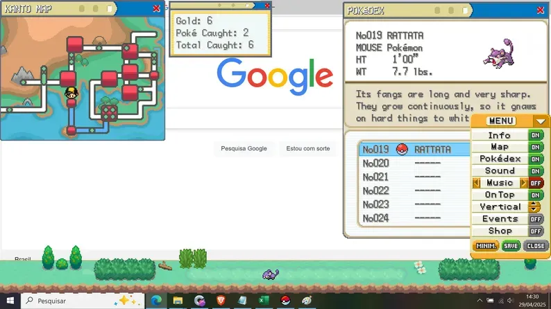 PokéPet Desktop Gameplay Screenshot 1